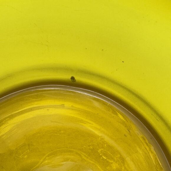 Blenko Glass Jonquil 6011 Folded Bowl Wayne Husted Design Etched Signature - Picture 4 of 8